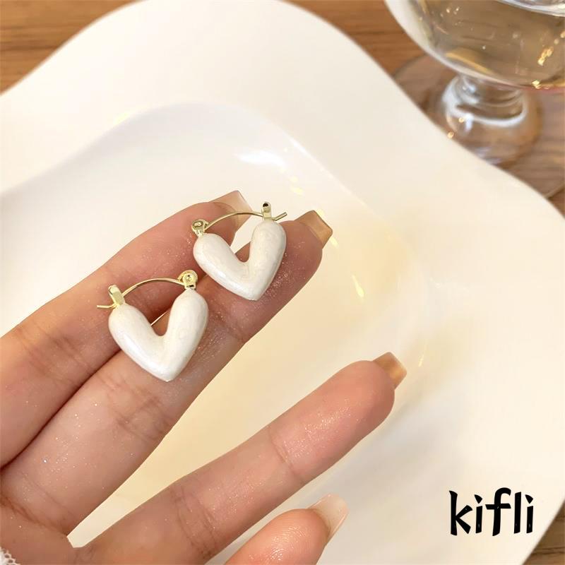 [KD] Anting Hati Wanita Anting Rasa Premium Desain Indah Masukan Anting Lux