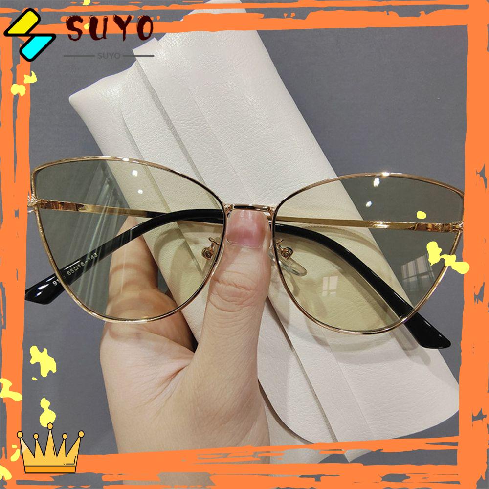 Suyo Kacamata Hitam Vintage Kecil Oversized Populer Trending Ladies Shades