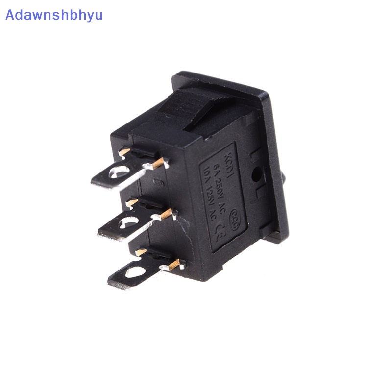 Adhyu 5pcs SPDT On/Off/On Saklar Rocker Switch Mini Hitam 3pin AC 6A /250V 10A/125V ID
