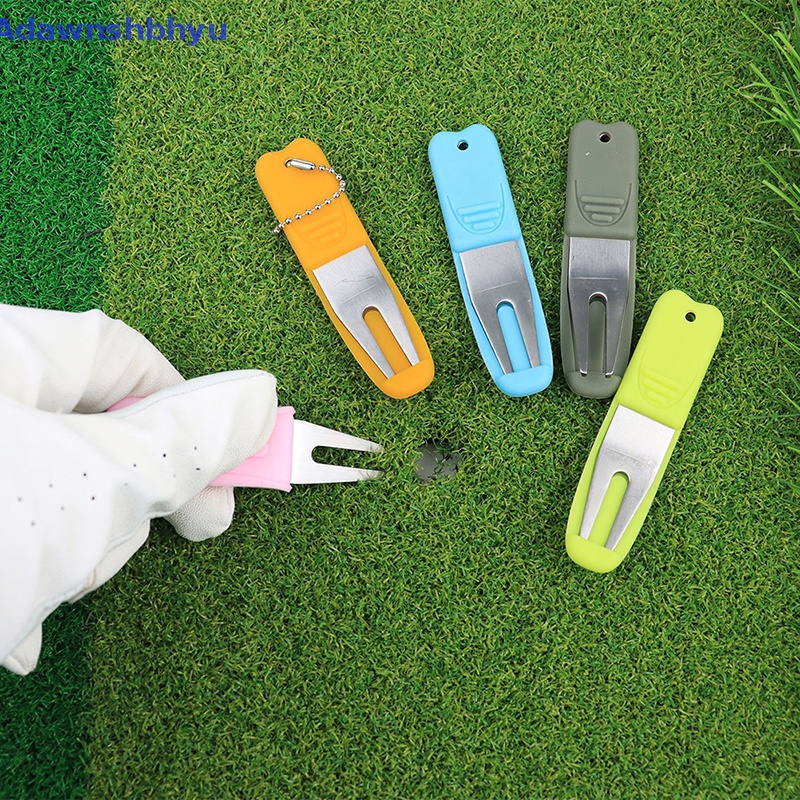 Adhyu Golf Mark Dengan Penutup Silikon Cincin Gantung Reusable Stainless Steel Alat Golf ID