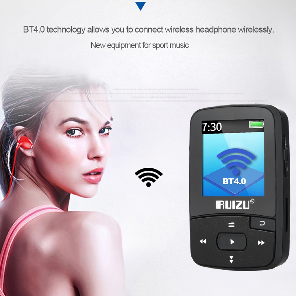 RUIZU X50 8GB AESTHETIC - MP3 Player HD Music Lossless - Clip Design