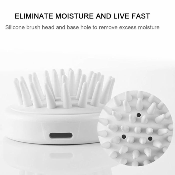 Scalp Massager - Sisir Keramas Pijat Kepala Sisir Rambut Anti Ketombe - Putih