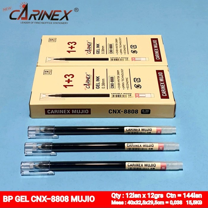 

pen gel carinex mujio 8808 isi 12 pc -zilong