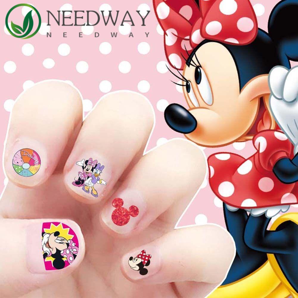 Needway   Anak Stiker Kuku Gadis Hadiah Lucu Kartun Mainan Sofia Snow White Elsa Anna Nail Art Dekorasi