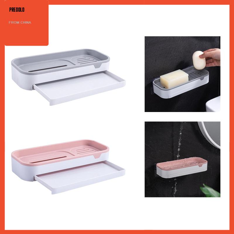 [Predolo] Soap Holder Self Draining Tempat Sabun Tempel Dinding Untuk Kamar Mandi Shower Hotel