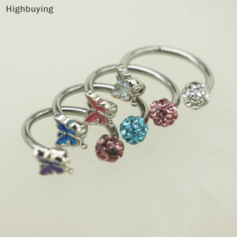 Hbid 1Pcs Butterfly Lip Ring Stainless Steel Lip Labret Horseshoe Ring Body Jewelry Pircing Labret Vertikal Glory