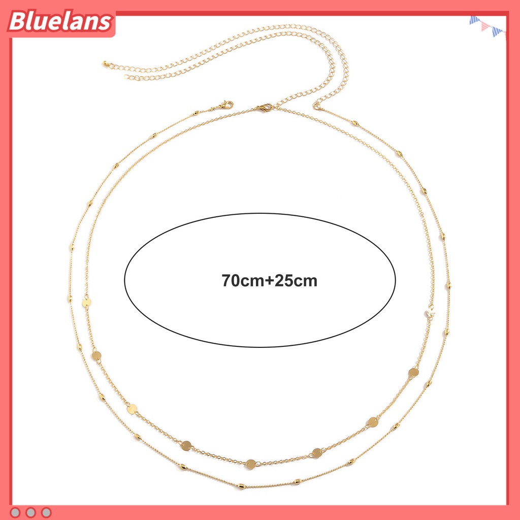 [BLS] 2pcs Body Chains Sexy Double Layer Adjustable Handmade Payet Bulat Hias Anti Karat Wanita Vintage Minimalis Rantai Pinggang Aksesoris Wanita