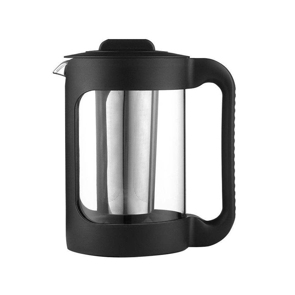 Alat Penyeduh Teh Kaca Anti Bocor Reusable Washable Detachable Nonslip Refillable PP Home Coffee Maker Kettle with Handgrip