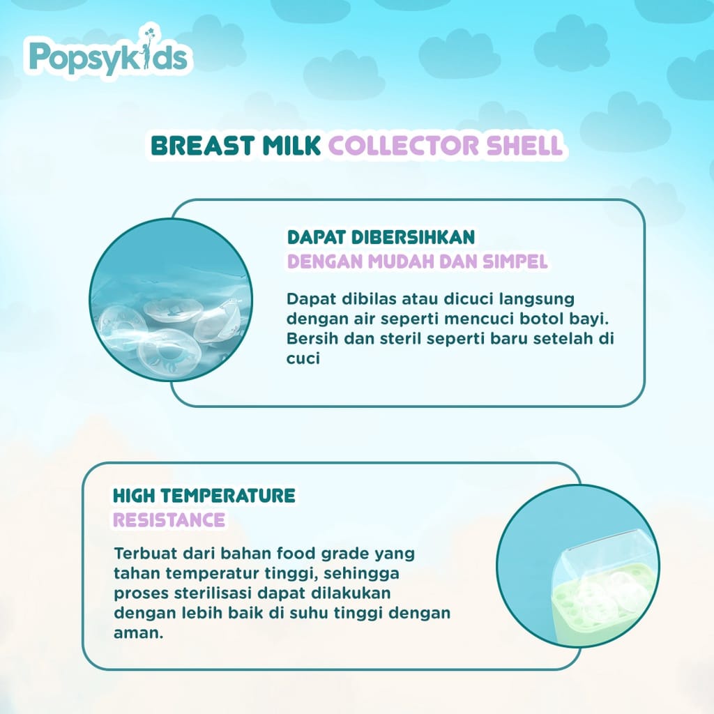 Popsykids Breastmilk Collector Shield Penampung Asi Breastpad Ibu