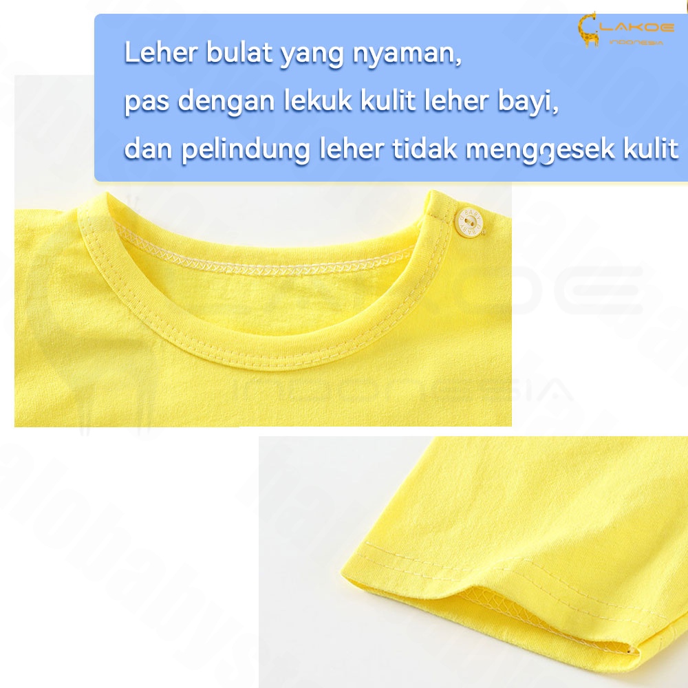 Lakoe Kaos polos anak /Setelan Kaos Anak Lengan Pendek Lembut/Tshirt anak