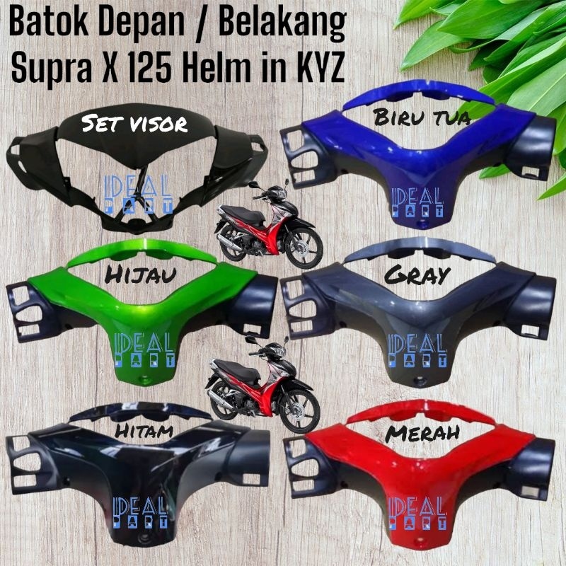 batok lampu depan batok belakang supra x 125 helm in KYZ Hitam Biru Merah Abu² Hijau