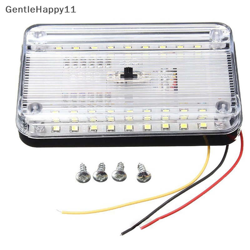 Gentlehappy 12V 36led Interior Mobil Kendaraan Dome Atap Plafon Baca Bagasi Light Lamp Putih id