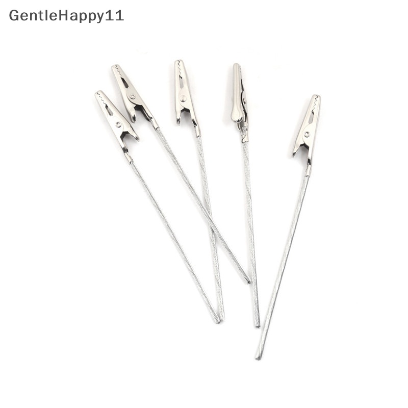 Gentlehappy 10pcs Non-Isolasi Test Elektrik Crocodile Metal Alligator Clips Panjang 10cm id