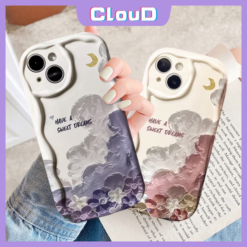 Casing Bunga Fashion Untuk Redmi 9A 10C 9T A2 9 10A A1 10 9C NFC Redmi Note 11s 9 11 12 8 10s 10Pro Max Plus POCO M3 3D Wavy Curved Edge Glossy Lembut Tpu Lukisan Minyak Flowers Case