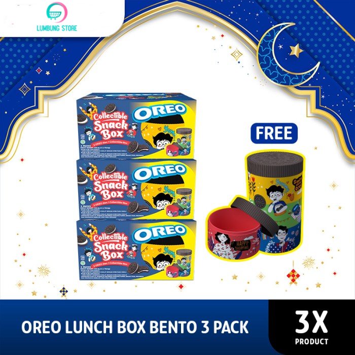 Oreo Lunch Box Bento 3 Pack - Snack / Camilan Lebaran