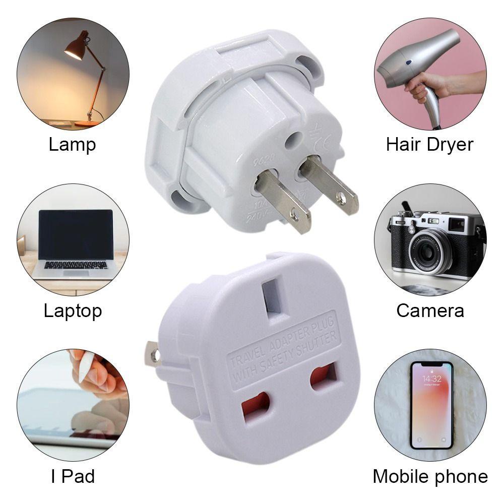 Populer Konverter UK Ke USA Stop Kontak Dinding Portable Adaptor Pengisian Universal