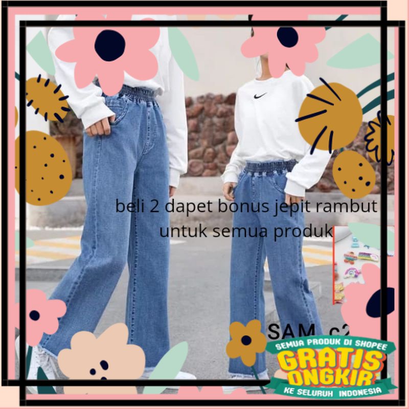 Kulot Jeans Anak Perempuan 7_13 Tahun/Celana Jins wanita Tanggung /Celana Kulot Anak Anak/Kulot Jins