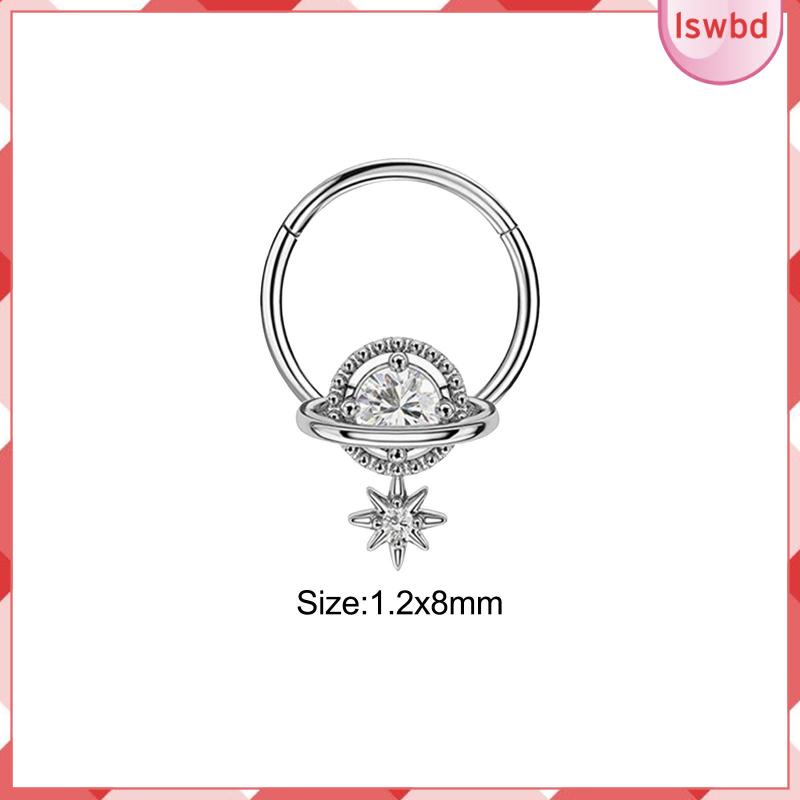 [lswbd] Cincin Hidung, Sekrup Hidung, Nostril, Berengsel, Berbentuk Bintang,, Cincin Bibir, Nose Stud Stainless Steel Nose rings Wanita Cewek Pria