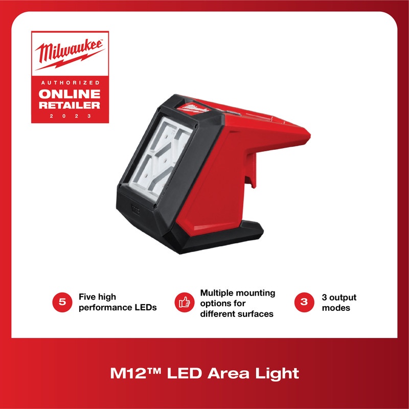 Milwaukee M12 LED Area Light - Tanpa Baterai