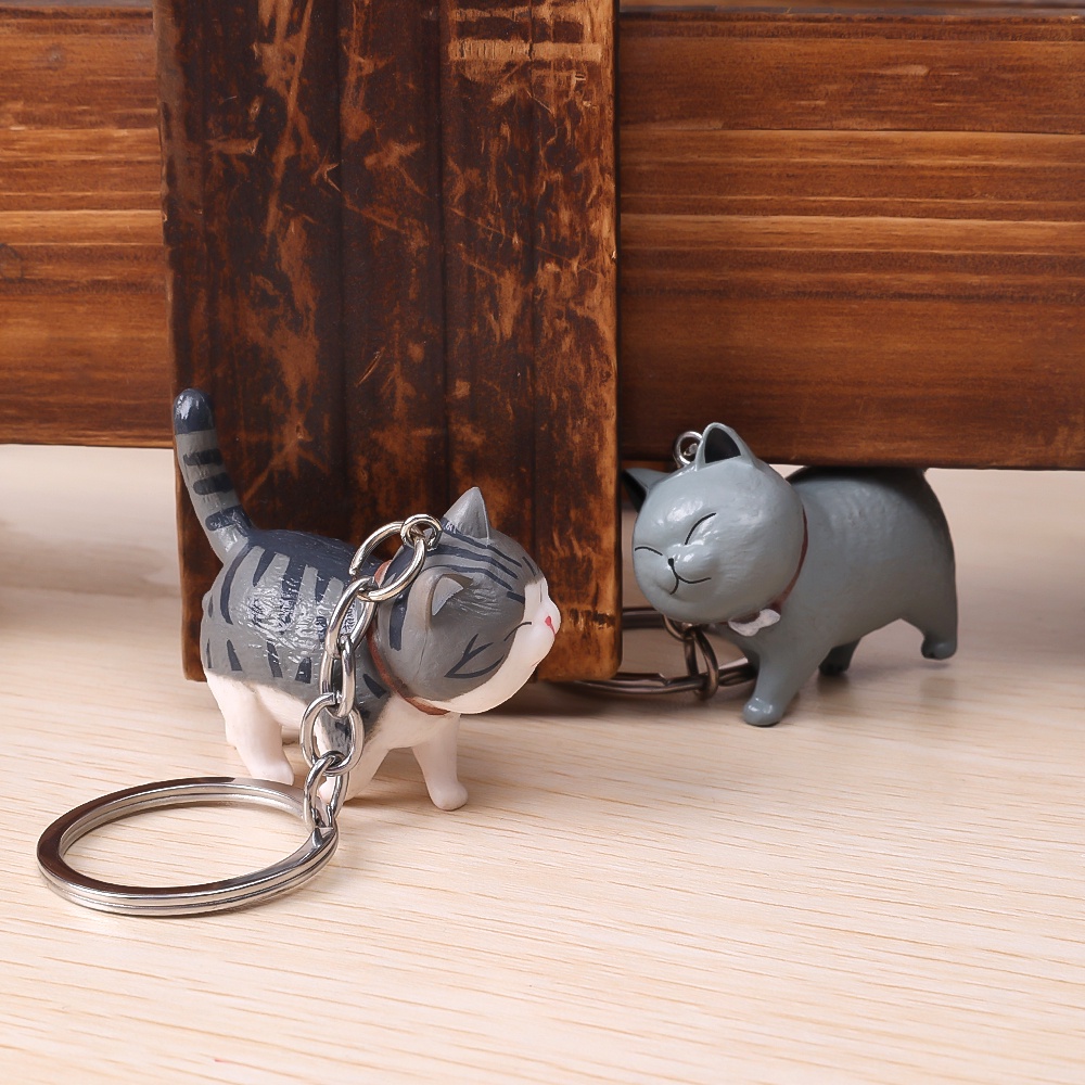 [HOT Sale] Hewan Pria Gantungan Kunci Dekorasi Liontin Cure Keychain Untuk Gantungan Kunci Mobil, Tas Gantungan Kunci Wanita Berbentuk Kucing Kreatif Populer Lucu Kartun Gantungan Kunci Aksesoris