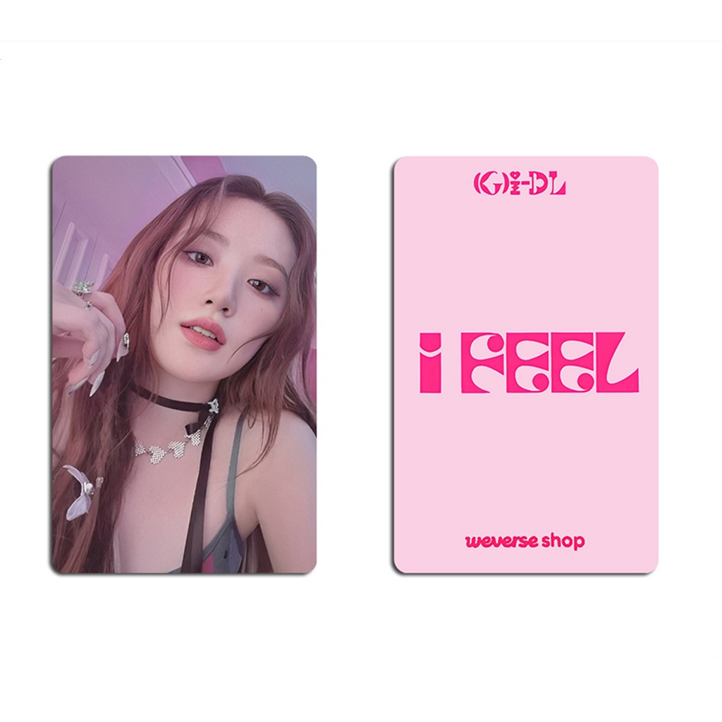 6pcs/set (G) I-DLE 6st Mini Album I FEEL Photocards Lomo Card Kpop Postcards Weverse Speciall Collection