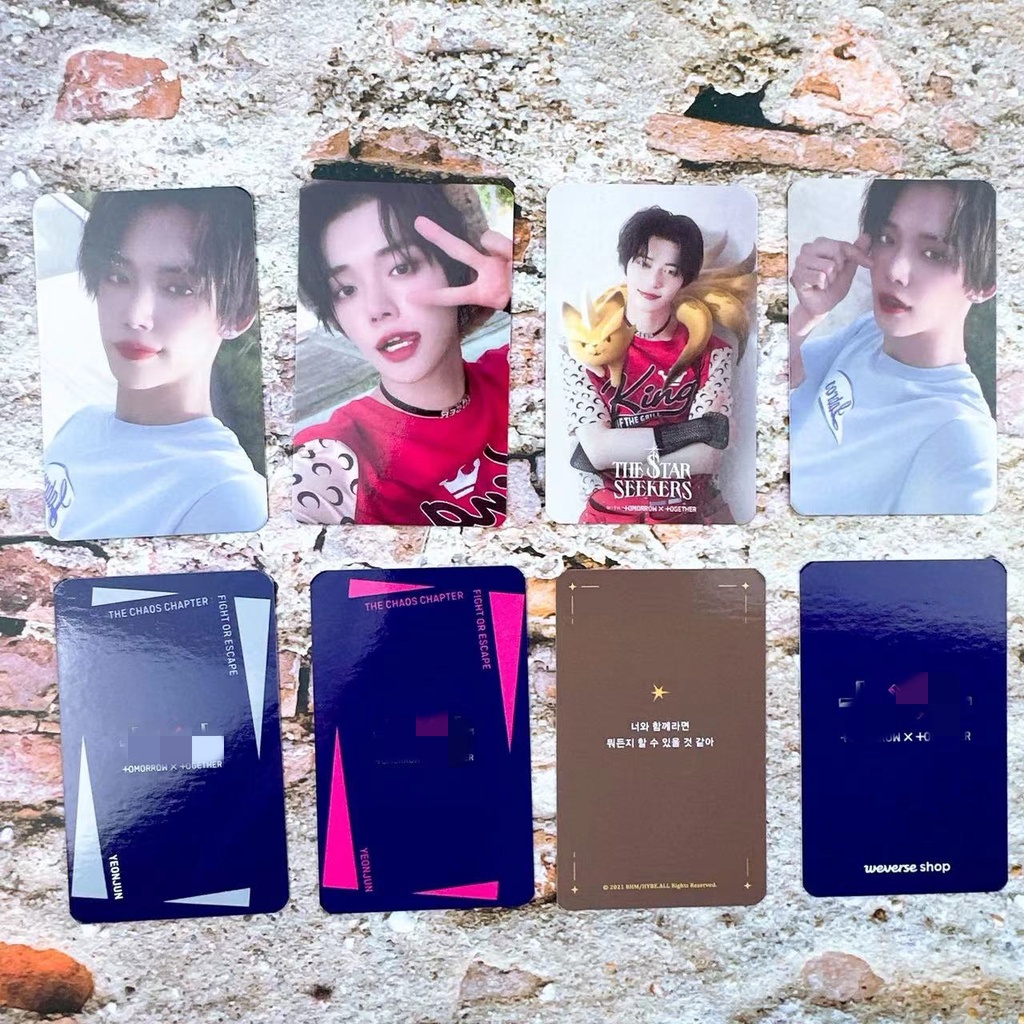 4pcs/set TXT Album THE CHAOS CHAPTER: FIGHT OR ESCAPE Photocards Kartu Lomo Tomorrow X Together Kpop Postcards