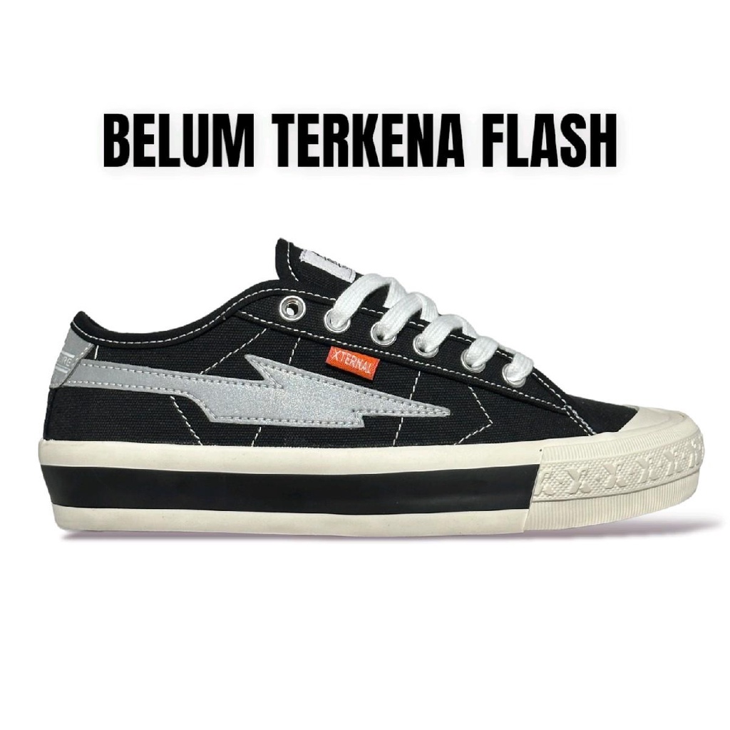 Sepatu Pria-Wanita002 XternalStepSure Mitterns Storm Low Black Reflective