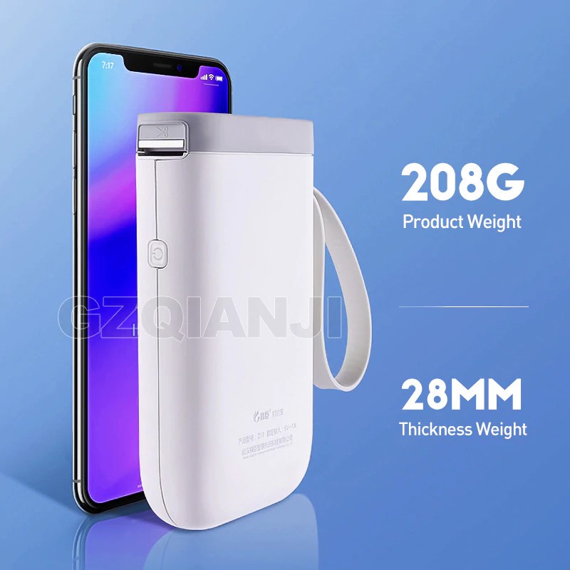 391 NIIMBOT D11 Wireless Bluetooth Mini Lable Thermal Printer Portable