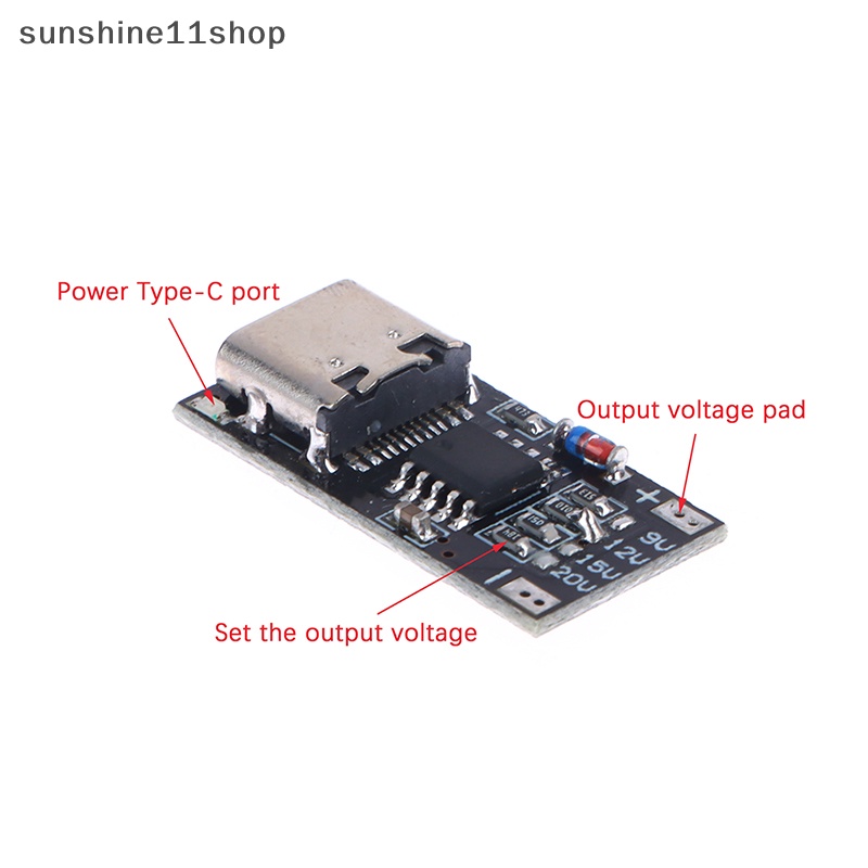 Sho Type-C PD2.0 PD3.0 9V 12V 15V 20V Fast Charge Trigger Polling Detector USB Boost Power Supply Ganti Modul Charger Board Tools N