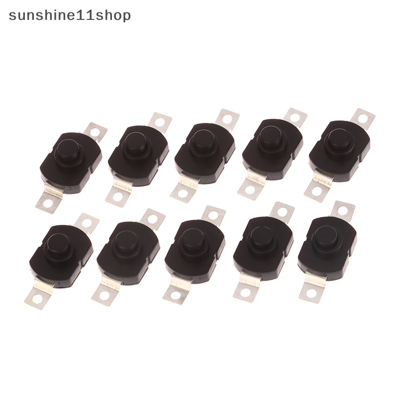 Sho 10pcs 1712-KD Latching Push Button Switch Senter Torch Kunci Mini ON-OFF N