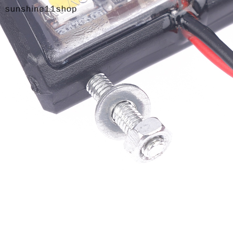 Sho Indikator Cahaya Putih Plastik Universal Suku Cadang Motor 12V LED Plat Lampu Belakang Ekor Lampu Angka N