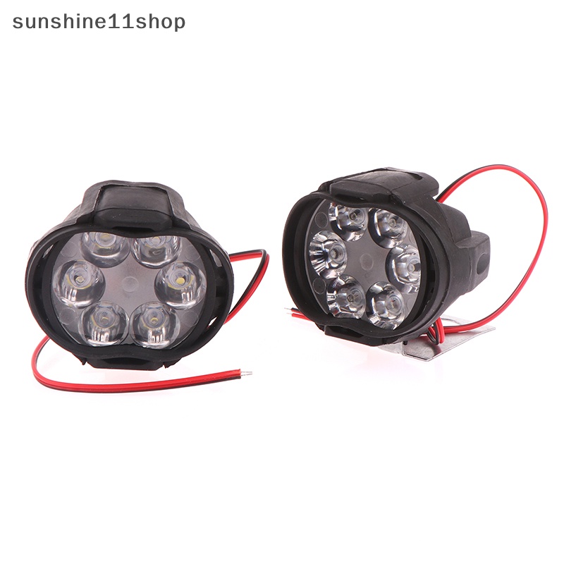 Sho Putih Super Terang 6led Working Front Light 1200LM Skuter Lampu Kabut Motor 1/2PCS Lampu Sorot Mobil Motor N