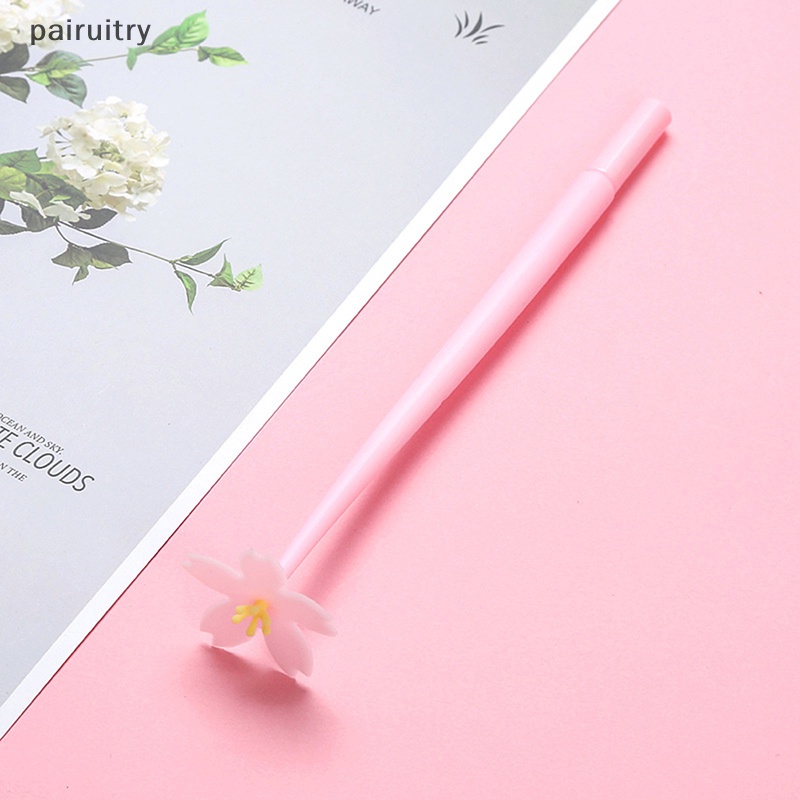 Prt 1PCS 0.5mm Bunga Kreatif Gel Pen Siswa Sig Kreatif Alat Tulis Perlengkapan Sekolah PRT
