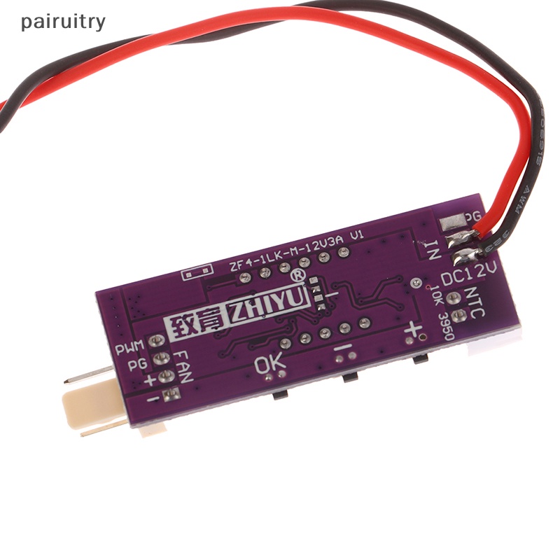 Prt Kecil 4kabel DC12V PWM Temperature Control Gubernur Digital Display Mendukung Shutdown Kipas Internal 3A PRT