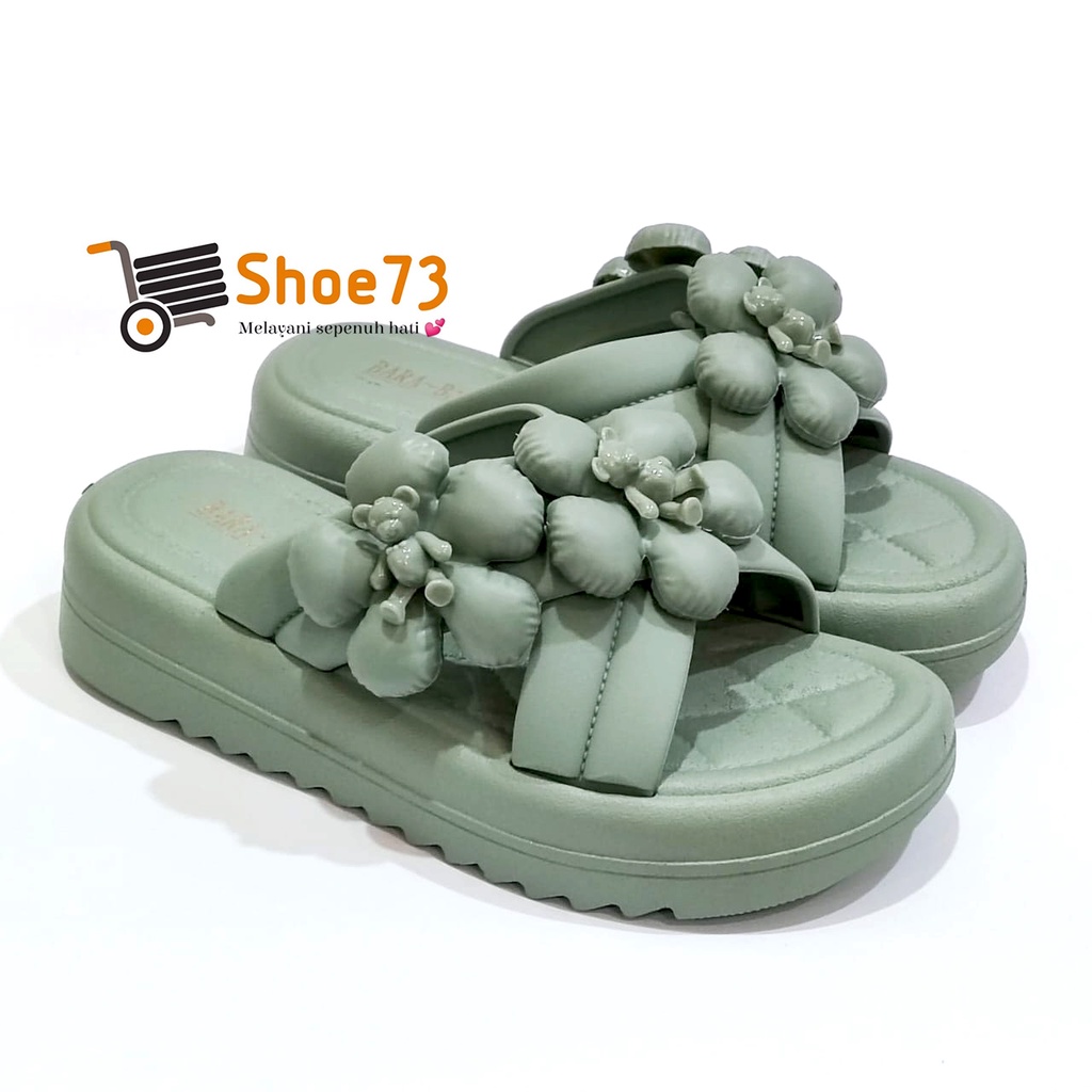 BARA-BARA JSL 2208 V20 NEW SIZE 36-40 ORIGINAL l Sandal Selop Silang Jelly Wanita l Sendal Kokop Cewek Impor