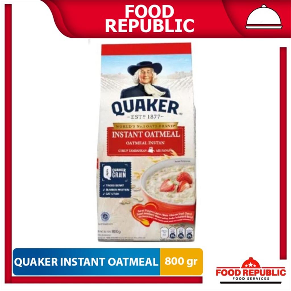 Quaker Instant Oatmeal Merah 800 Gr Creamy Tinggi Serat Sumber Protein