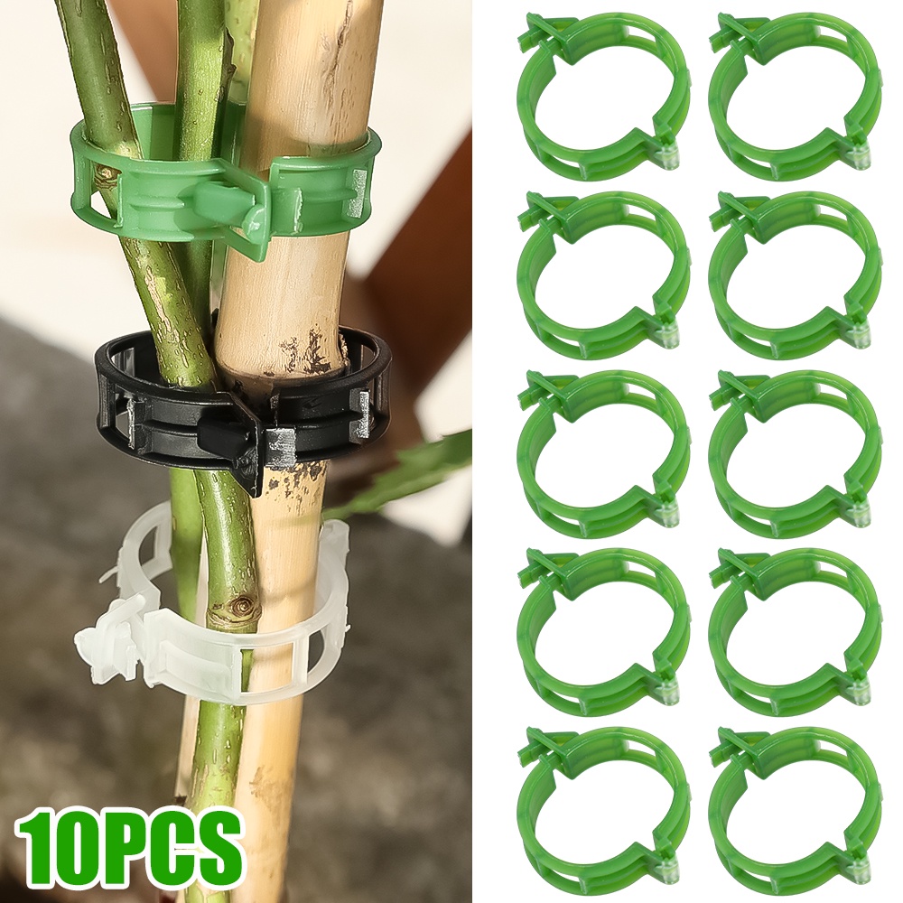 50 /100Pcs Berkebun Untuk Sayuran Tomat/Tanaman Klip Gesper Penyangga Tanaman Klip Dasi Plastik Mendukung Teralis Stake Tools Sambung Reusable Holder/Perekat Diri Kait Tetap/