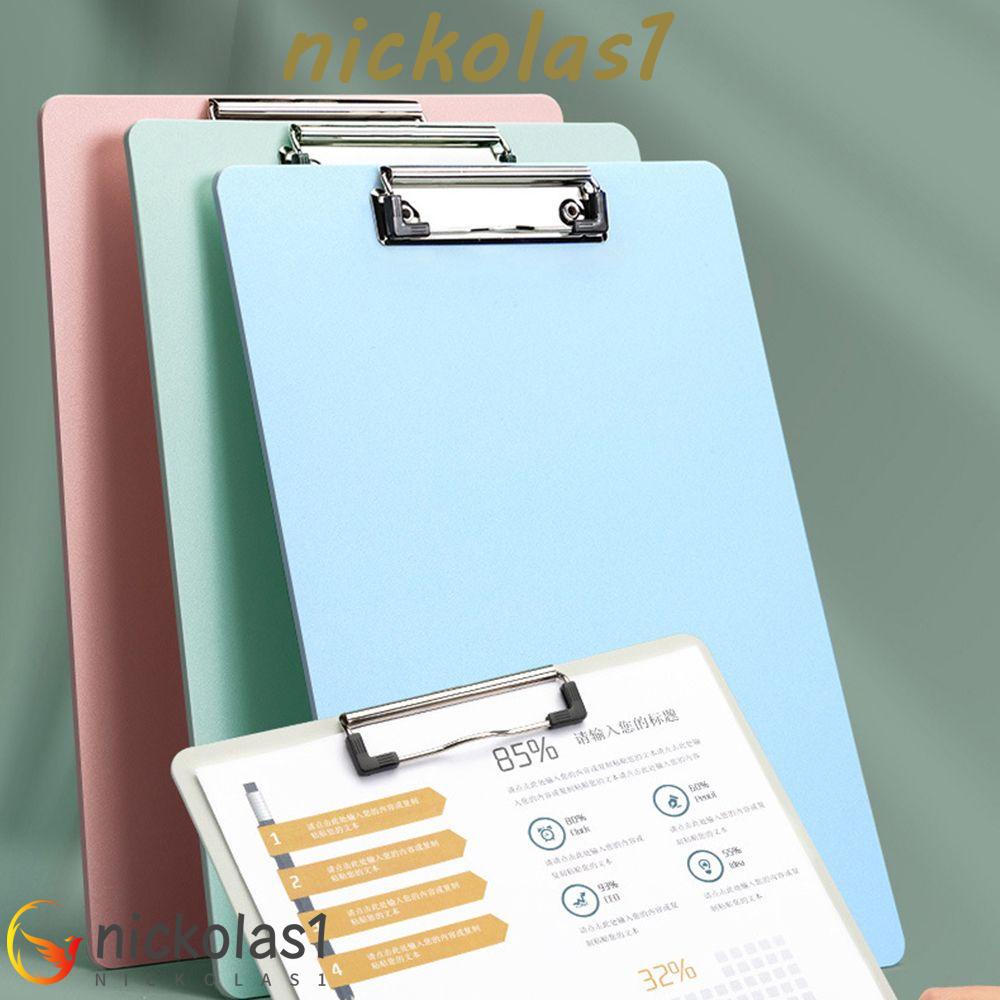 Nickolas1 Clipboard Plastik A4 /A5 Morandi Profil Clip Hardboard Dengan Klip Profil Rendah Kertas Dokumen Siswa Holder Tulisan Pad