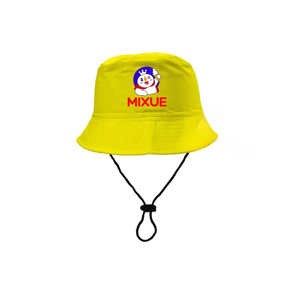 Bucket Hat Anak tali  Motif Sablon Mixue Bucket Anak Laki Laki Perempuan Usia 2-9 Tahunan