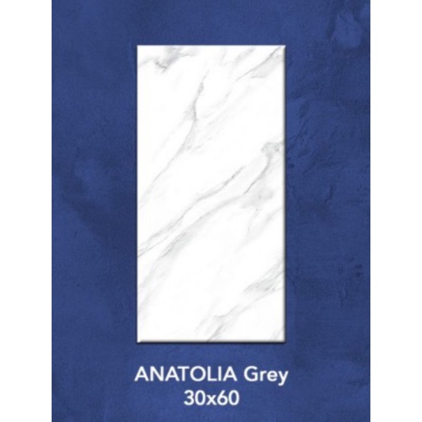 Keramik Dinding Glossy 30x60 ANATOLIA GREY Mulia