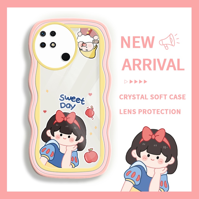JBIMA Case Untuk For Xiaomi For Redmi 10C 10 5G 11 Prime 5G Note 11E Casing Putri Disney Transparan 