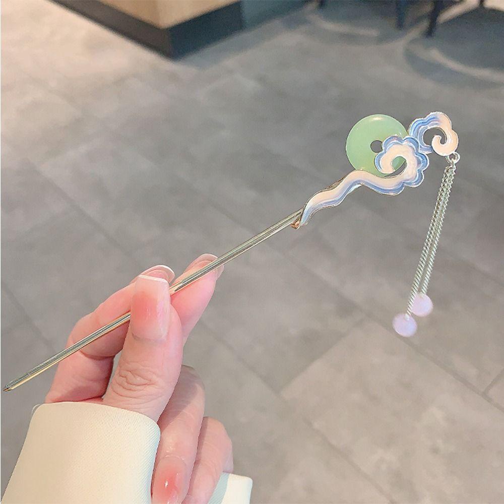 Needway   Rumbai Awan Rambut Tongkat Harian Hadiah Indah Hiasan Rambut Wanita Aksesoris Rambut Hanfu Bulang Gaya Cina Baru Jepit Rambut