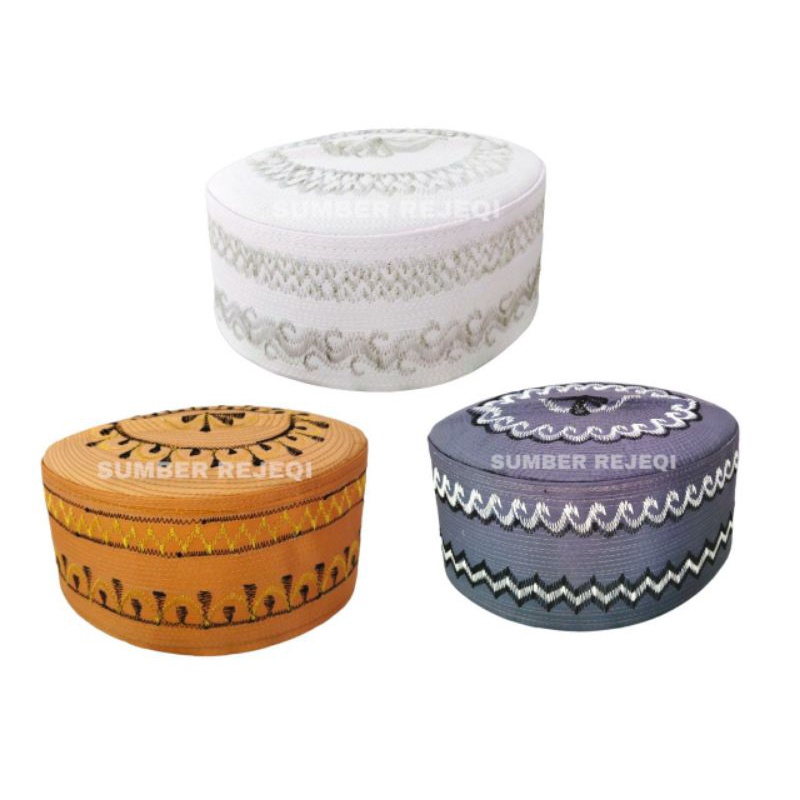 Peci Thailand Putih, Cream, Abu2 kopiah pakistan, kopiah asagofah pria, kopiah assagofah, kopiah ass