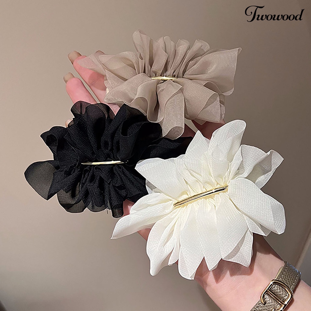 Twowood Non-Slip Pengerjaan Indah Musim Semi Jepit Rambut Bunga Besar Dekorasi Gadis Rambut Klip Aksesoris Rambut