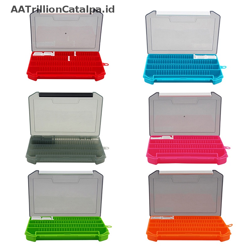 Aatrillioncatalpa Fishing Tackle Box Storage Tray Dengan Sekat Removable Umpan Pancing Hooks Case ID