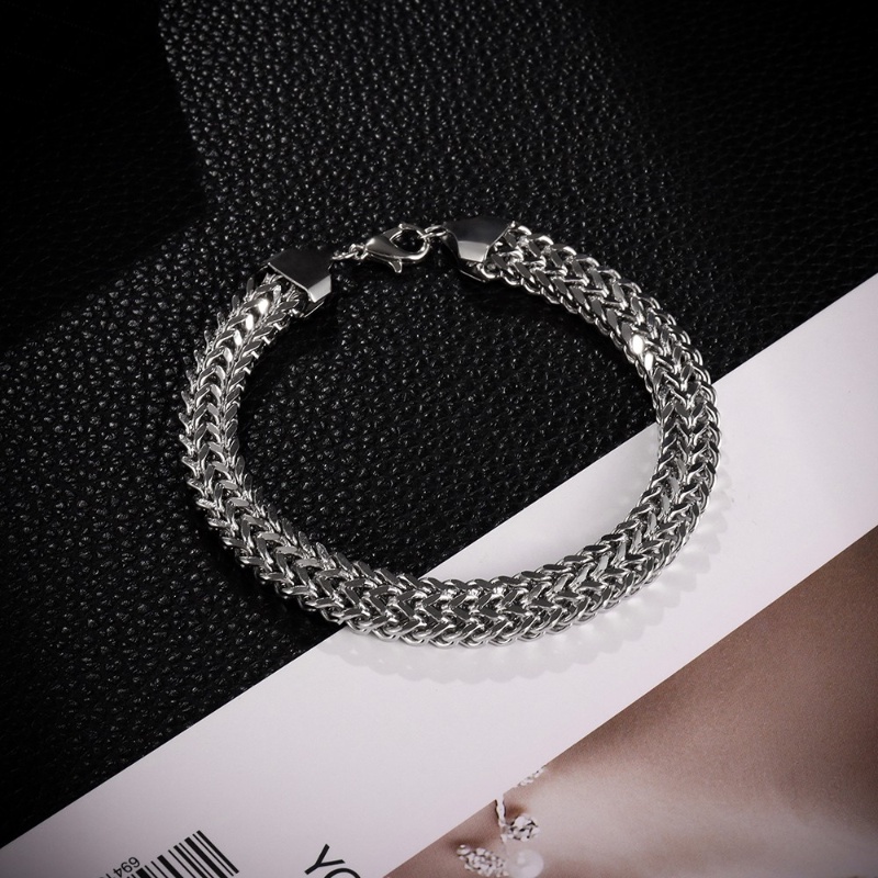 5mm /10MM Lebar Hip-hop Stainless Steel Pria Fashion Gelang Baja Titanium Perhiasan Aksesoris 20CM /21CM