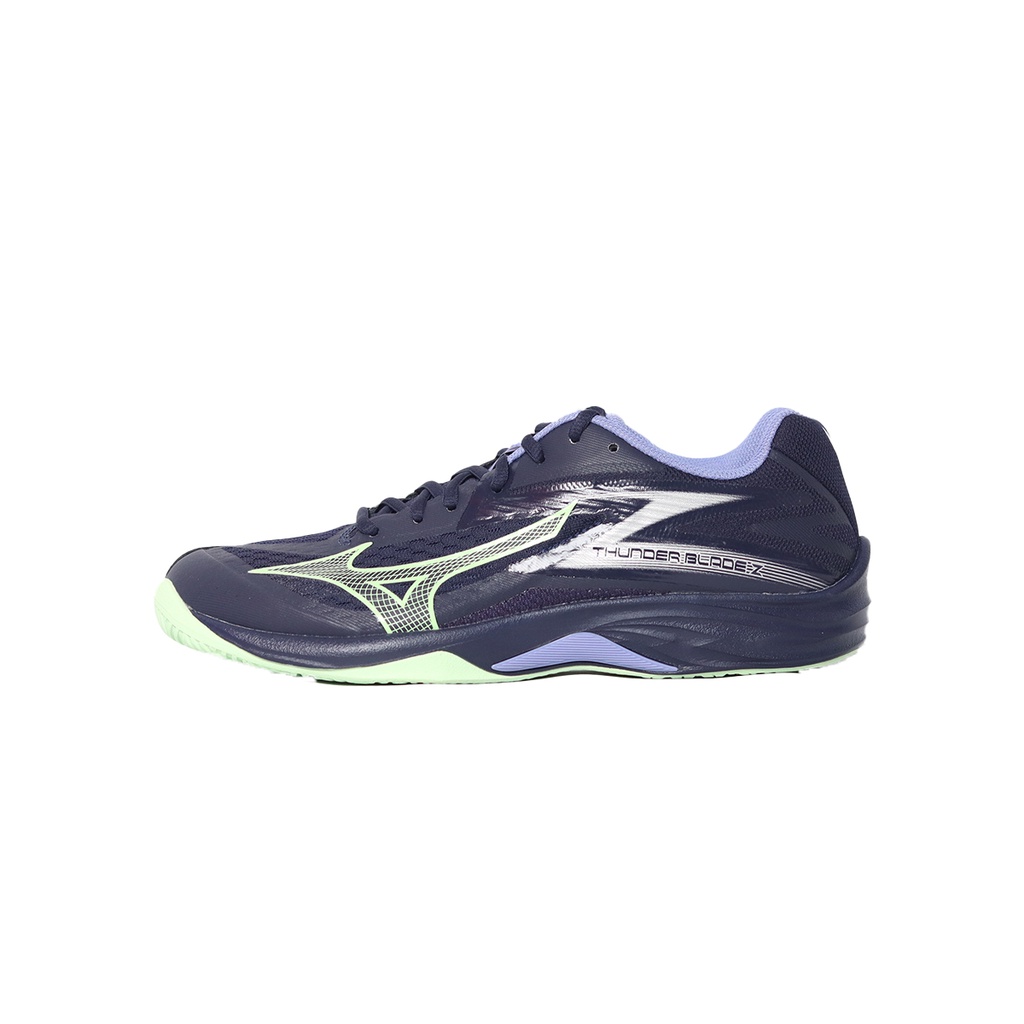 Mizuno Sepatu Voli Thunder Blade Z - Evening Blue/Techno Green/Iolite