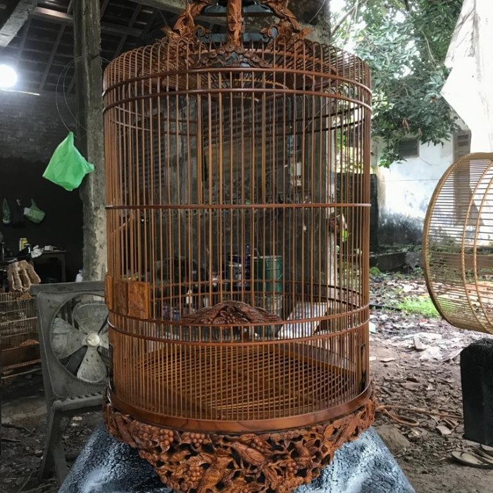 sangkar murai ukir, sangkar murai no2, sangkar murai kayu jati
