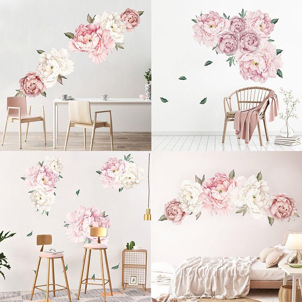 Populer Wall Decal Reusable Bedroom Rose Dekorasi Rumah