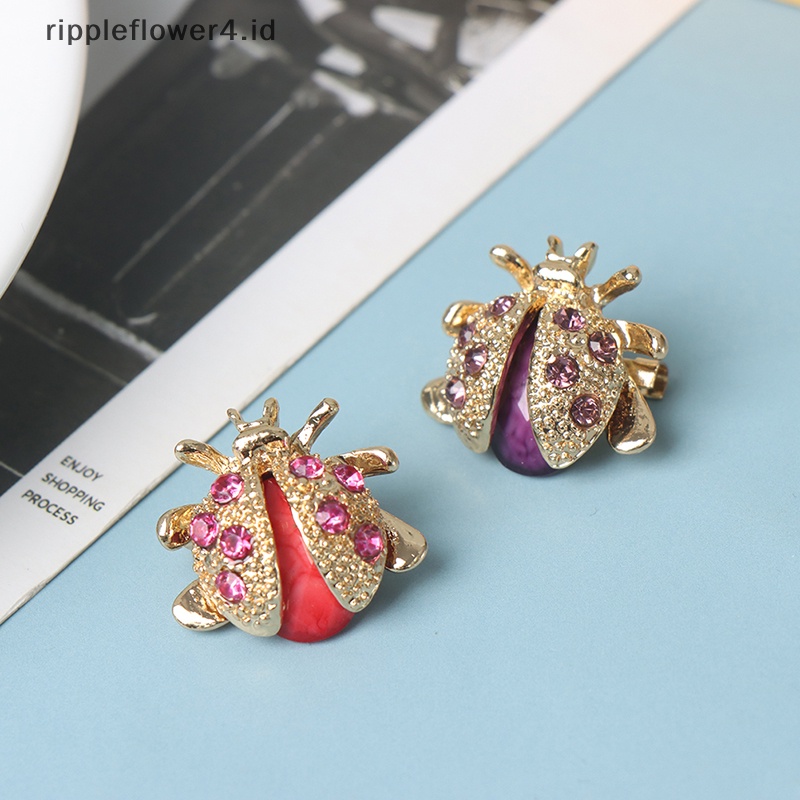 {rippleflower4.id} Fashion Lucu Serangga Bros Lencana Pin Hewan Pesta Santai Setelan Korsase Hadiah~
